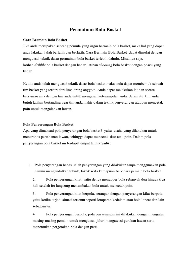 Permainan Bola Basket