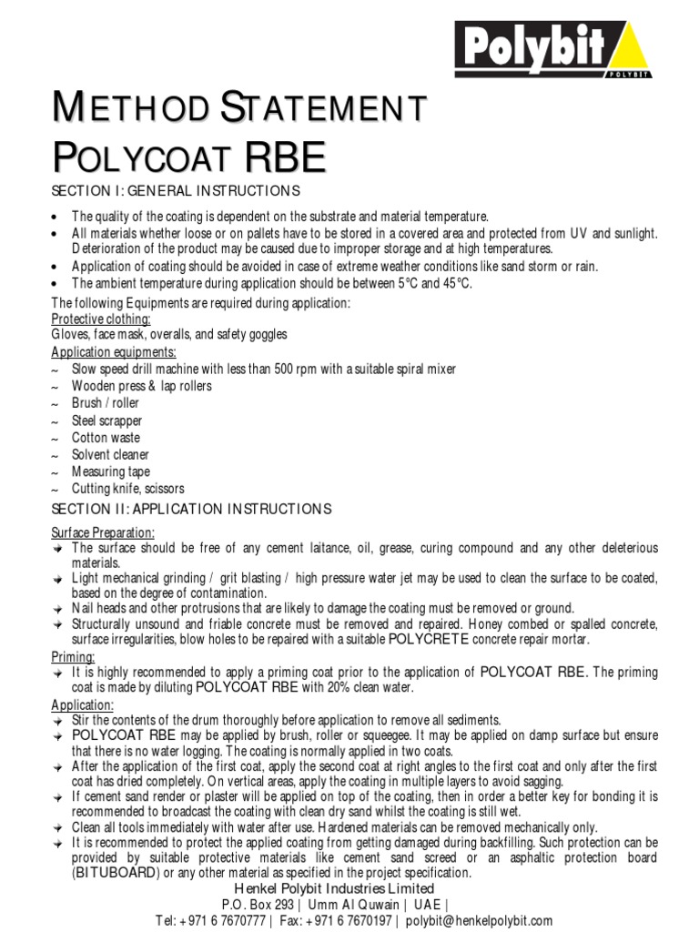 MS Polycoat RBE PDF Concrete Water