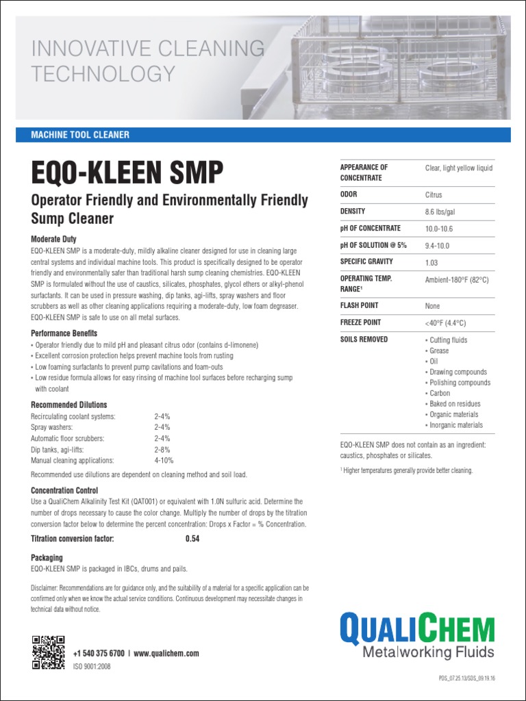 EqoKleen SMP Pds v2 PDF Chemical Substances Chemistry