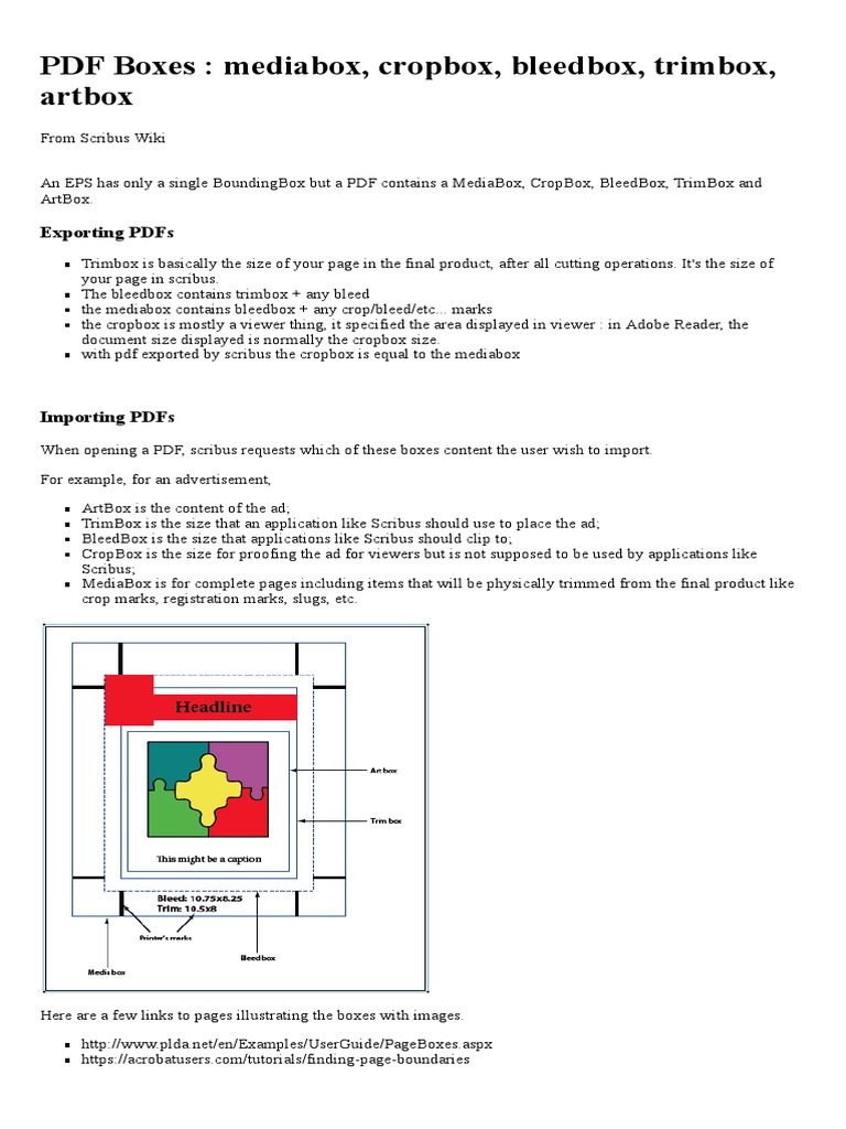 PDF Boxes Mediabox, Cropbox, Bleedbox, Trimbox, Artbox Scribus Wiki