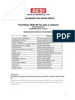 Resultados dos projetos selecionados no edital do SESI-SP