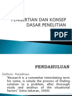 Pertemuan 1 Pengertian Dan Konsep Dasaar Penelitian