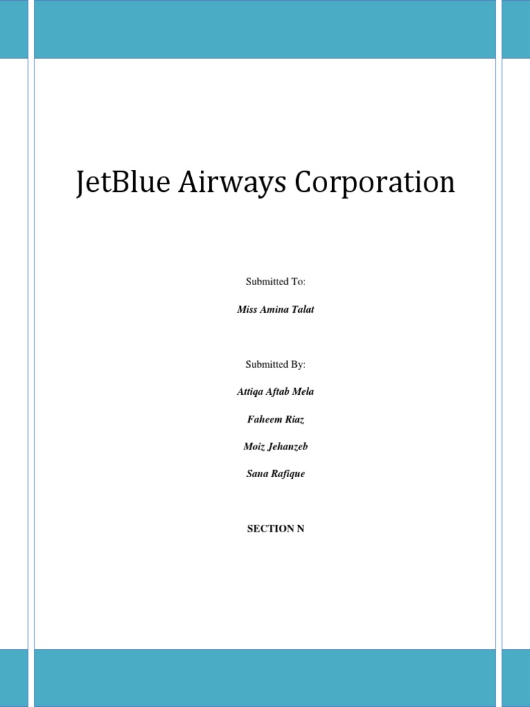 JetBlue Airways Corporation PDF Airlines Low Cost Carrier