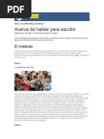 Acerca de Hablar Para Escribir