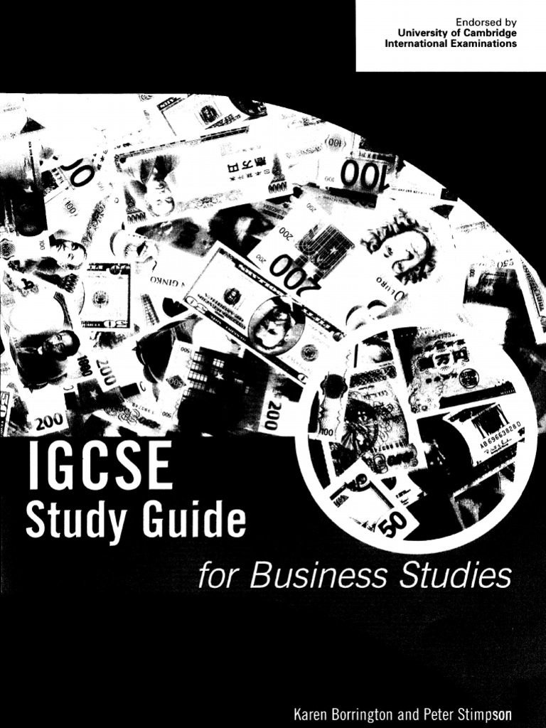 IGCSE Study Guide For Business Studies Test (Assessment) Question