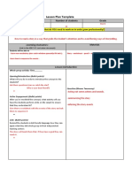 Lesson Plan Template: Date Subject Number of Students Grade