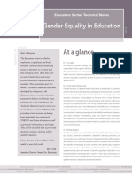 At A Glance: Gender Equality in Education