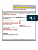 Lesson Plan Template: Date Subject Number of Students Grade