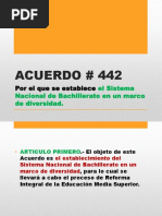 RESUMEN DEL ACUERDO 442 - SNB en Un Marco de Diversidad