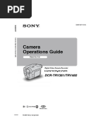 Camera Operations Guide: DCR-TRV361/TRV460