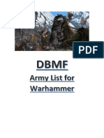 DBMF Army Lists for Warhammer Gaming