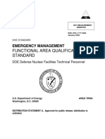 Functional Area Qualification Standard: Emergency Management