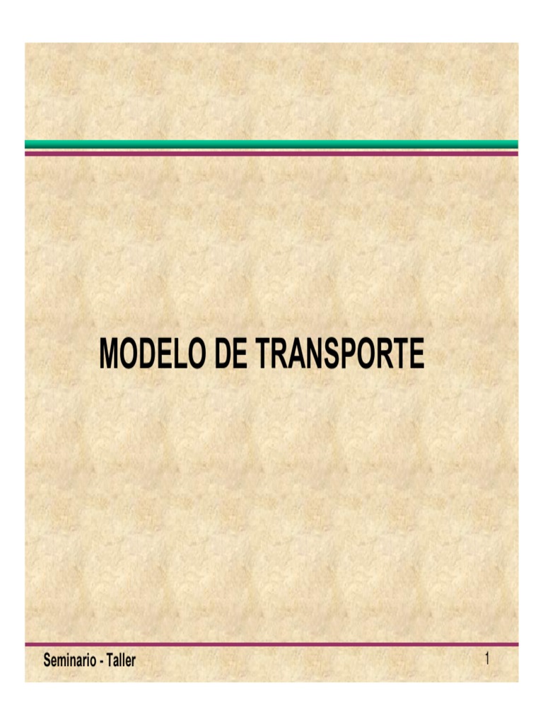 Modelación de Viajes en Transporte Urbano | PDF | Transporte | Análisis ...