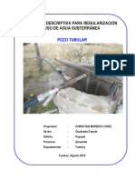 Memoria - Descriptiva para Agua Subterranea Formato Anexo #06