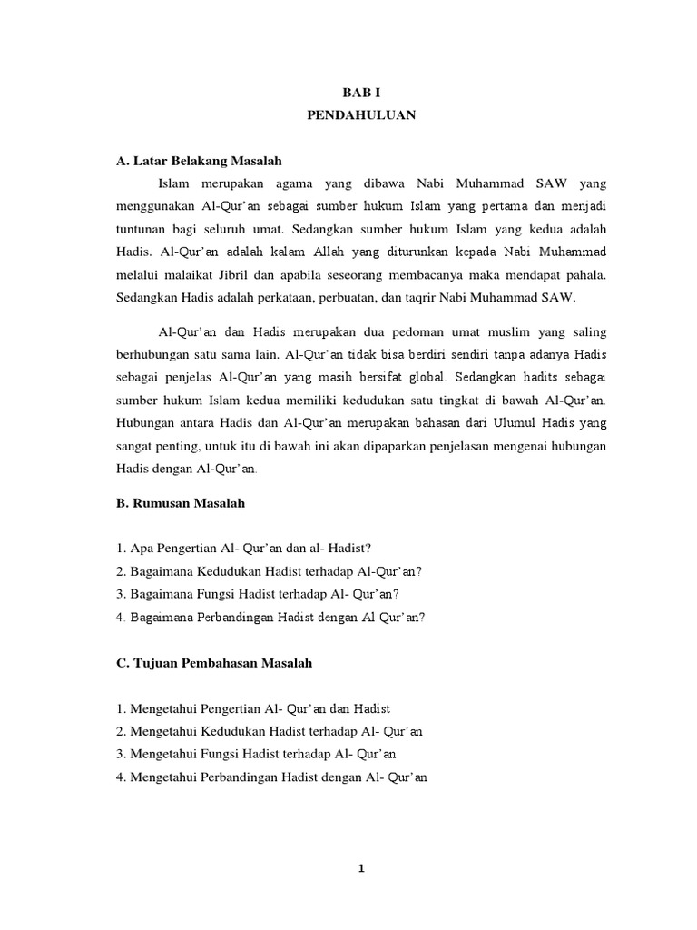 Apa Pengertian Hadits Nabi