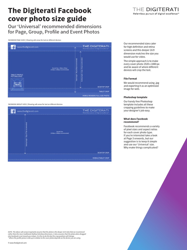 Fb Cover Photo Size Guide Adobe Photoshop Facebook