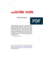 Mitchell Heisman – Suicide Note