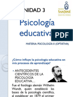 Unidad 3. Psicología Educativa