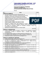 Facultad de Ciencias E Ingenieria Programa Académico de .. Ficha de Evaluación Del Informe Final de Tesis