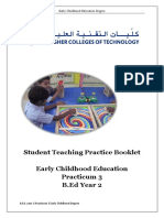 Student Teaching Practice Booklet Early Childhood Education Practicum 3 B.Ed Year 2