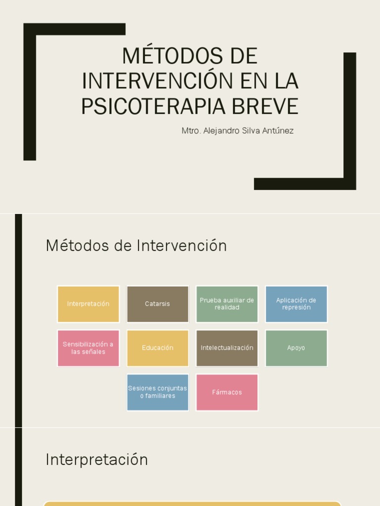 Métodos de Intervención en Psicoterapia Breve | PDF | Psicoterapia ...