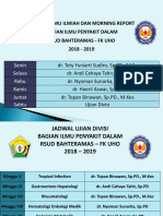 Jadwal Temu Ilmiah Dan Morning Report Bagian Ilmu Penyakit Dalam Rsud Bahteramas - FK Uho 2018 - 2019