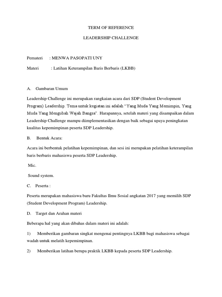 Contoh Tor Menwa Pdf