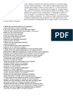 20 Preguntas para Una Entrevista de Trabajo en Español Con Algunos Ejemplos y Consejos Inglés Job Interview 1