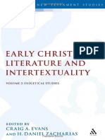 Early Christian Literature and Intertextuality Volume 2 Exegetical Studies Library of New Testament Studies 392