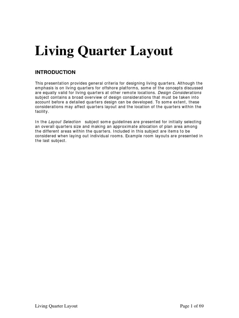 Living Quarter Layout PDF Lighting Hvac