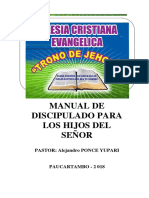 Discipulado Trono de Jehová - Pastor Alejandro Ponce Yupari