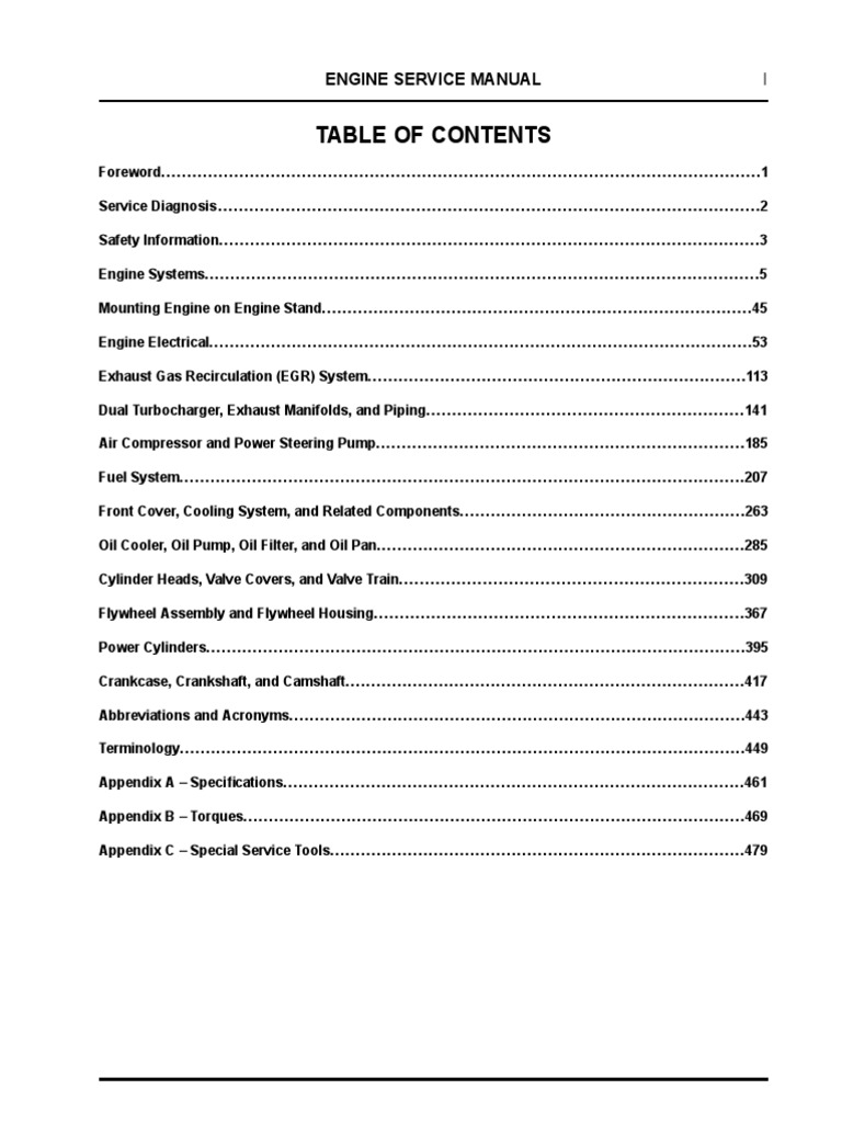 MaxxForce 7 Diesel Engine Repair & Service Manual - 0 | PDF