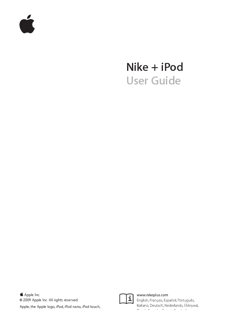 Nike Plus Ipod User Guide PDF I Pod I Phone