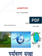 Js Institute: Topic: Environment