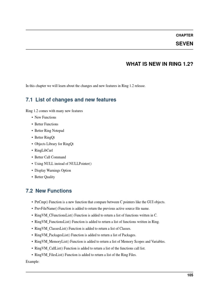 Ring 1.2 Features Overview | PDF | Class (Computer Programming) | C ...