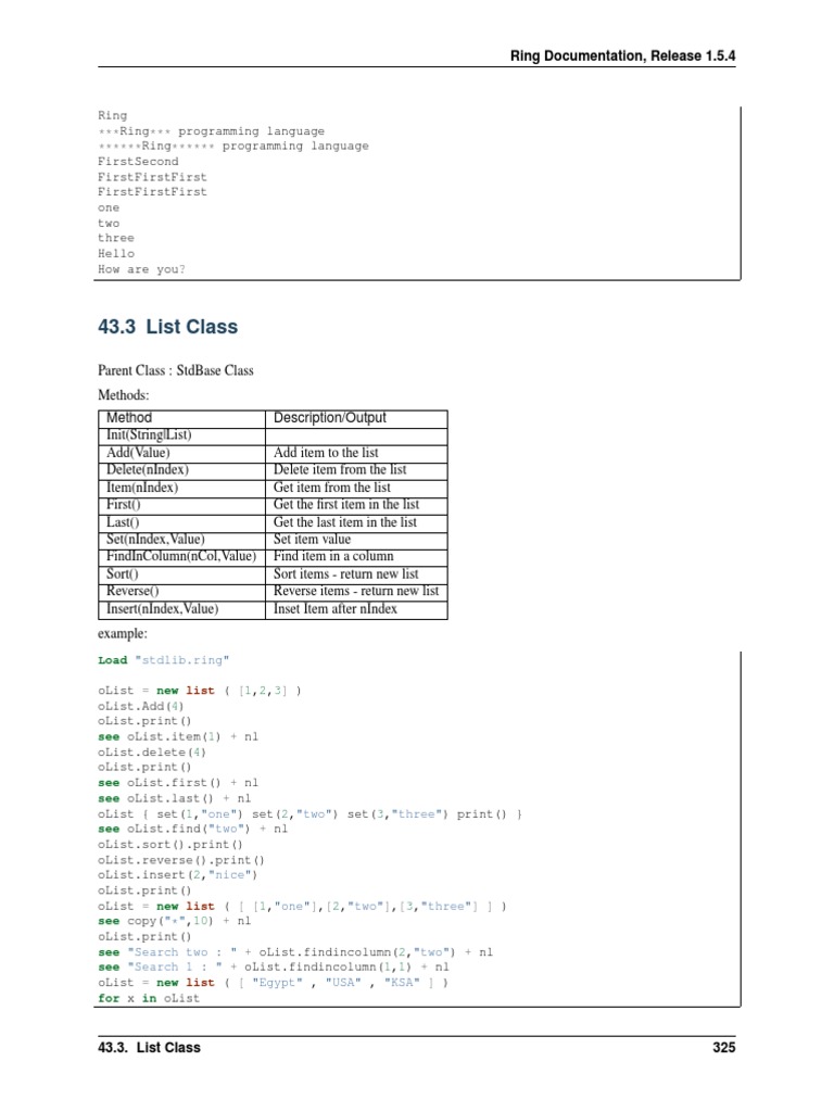 Ring Programming Language Guide | PDF | Trigonometric Functions | Sine