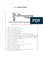 standard 2e - the learning genome project sample profile