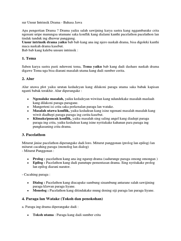 Sur Unsur Intrinsik Drama Dfzdsgf