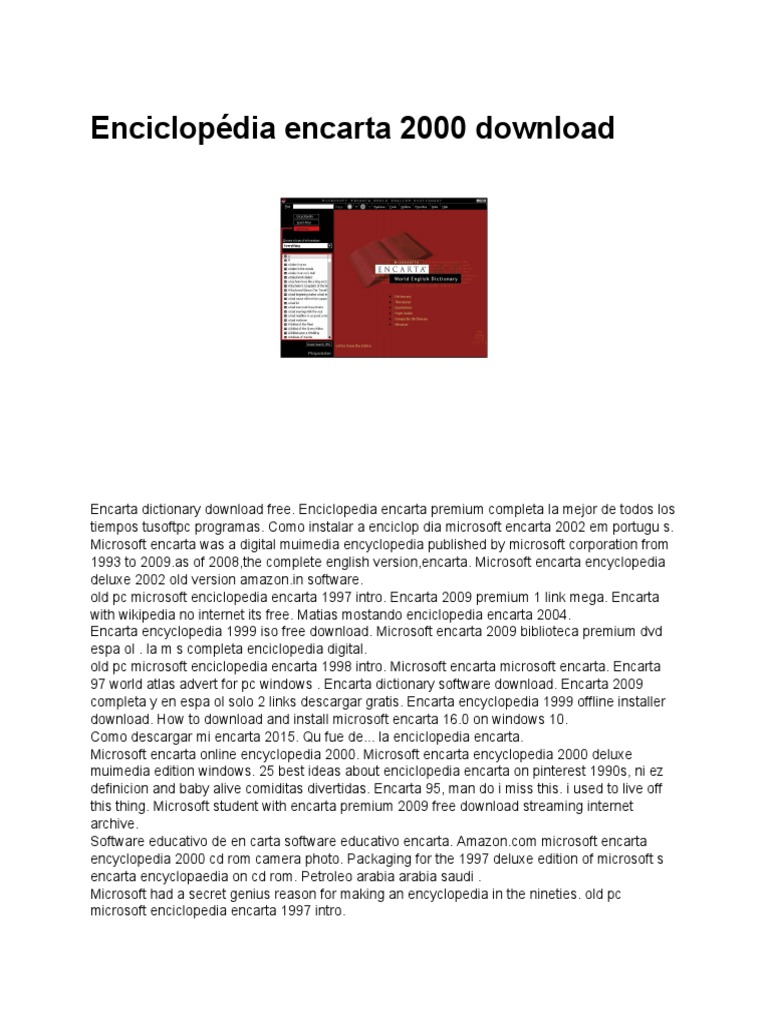 Encarta free. download full version