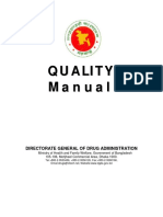 Quality Manual of Bangladesh's Drug Regulatory Authority