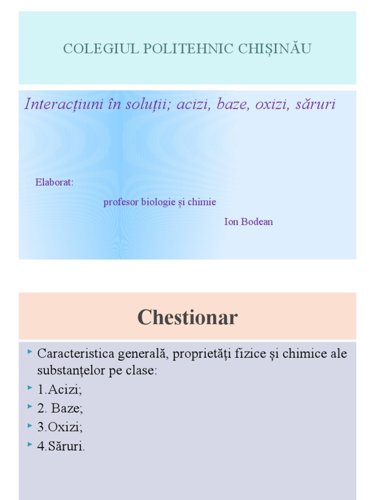 Acizi Oxizi Baze Saruri Pdf