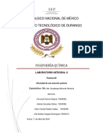 Velocidad reacción química