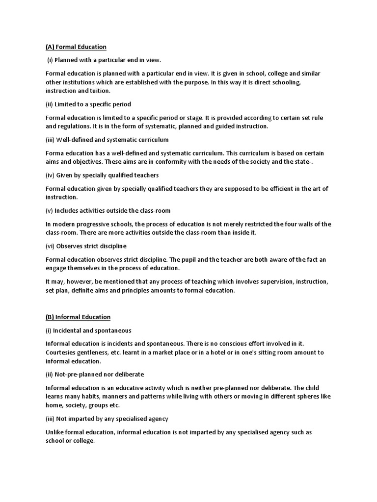 Understanding Education Types: Formal, Informal, Non-Formal | PDF ...