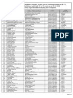 Roll # Name Father / Husband Name Cnic Local/ Domicile: Page 1 of 3