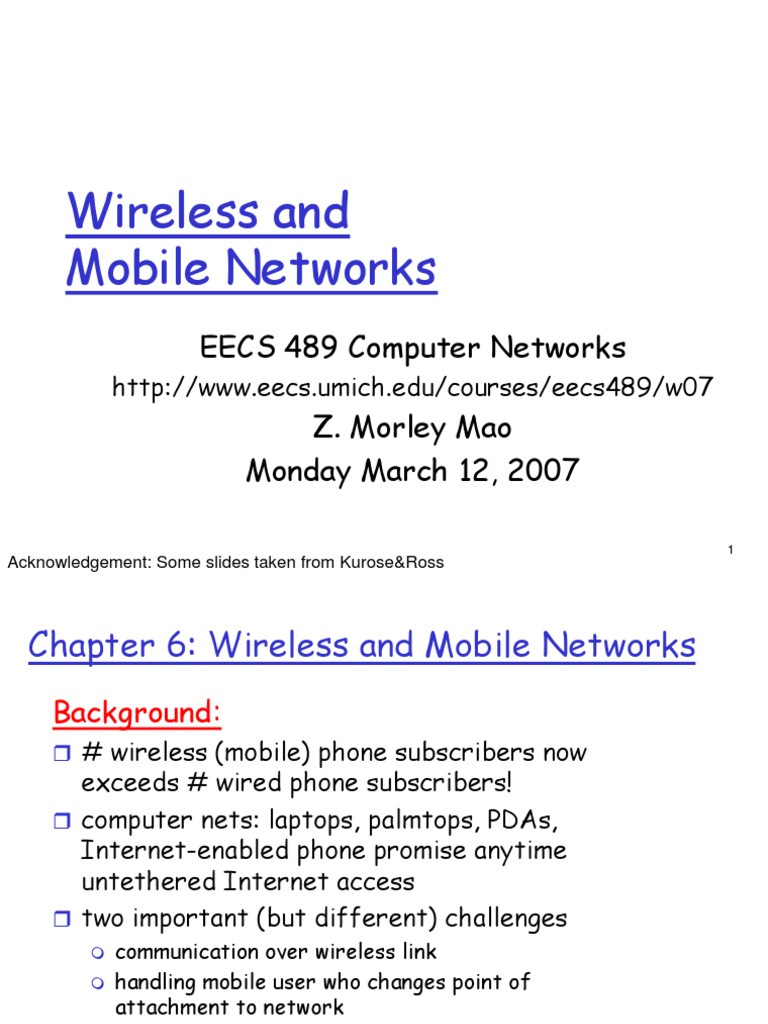 Wireless Network Fundamentals | PDF | Cellular Network | Channel Access ...