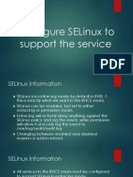 Configure Selinux To Support The Service