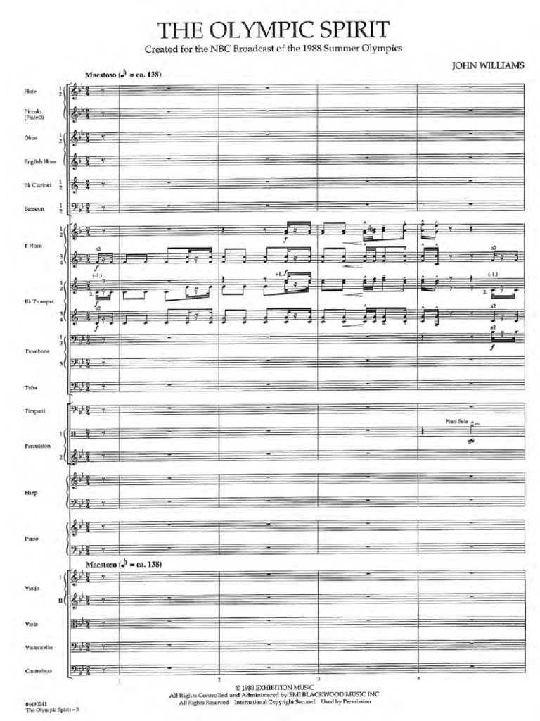 The Olympic Spirit - Full Score | PDF