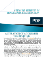 Alteration of Address