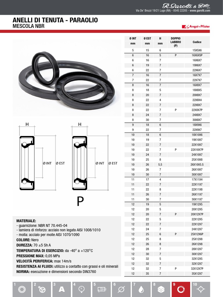 5 Pezzi Paraolio Scheletro TC 17x27x8 Mm In Gomma NBR - Tenuta Per Alberi, Guarnizioni Meccaniche Industriali - 3