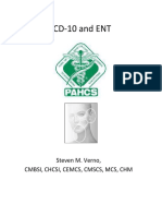 ICD-10 and ENT: Steven M. Verno, Cmbsi, Chcsi, Cemcs, CMSCS, MCS, CHM